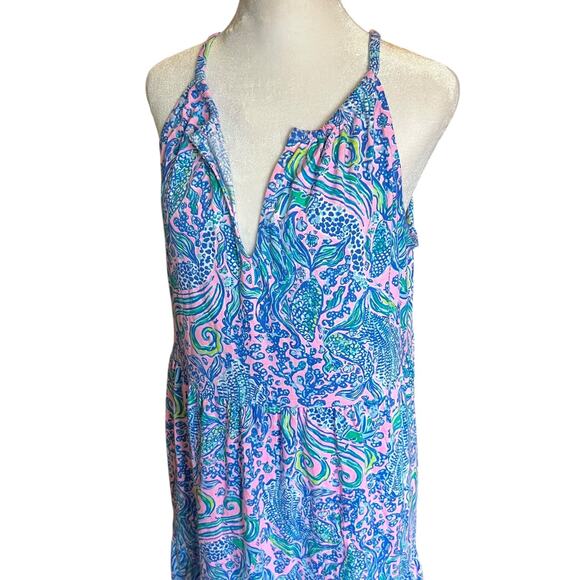 NWT! Lilly Pulitzer Maribella Halter Maxi Dress Lilac Rose We Mermaid It Medium - Picture 2 of 8